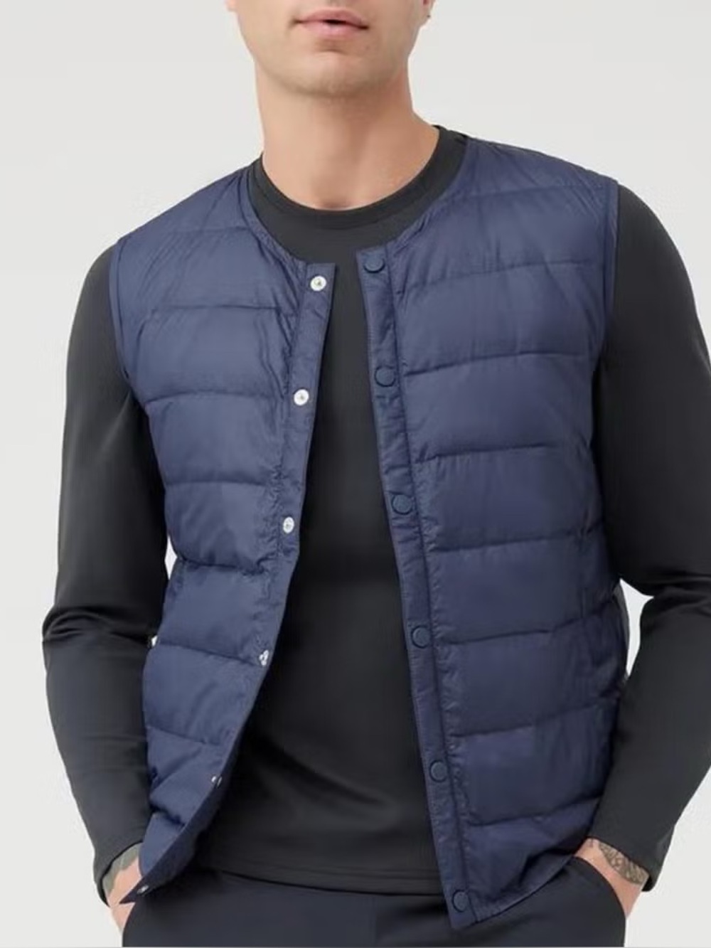 Outdoor Voices‎ Puffer Vest Mens Medium Blue Softshield Liner